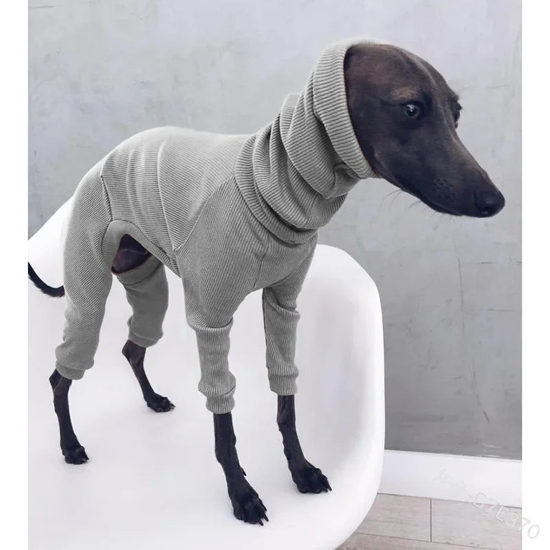 Luxury Turtleneck Pajama Onesie - Winter Overalls for Medium to Large Dogs