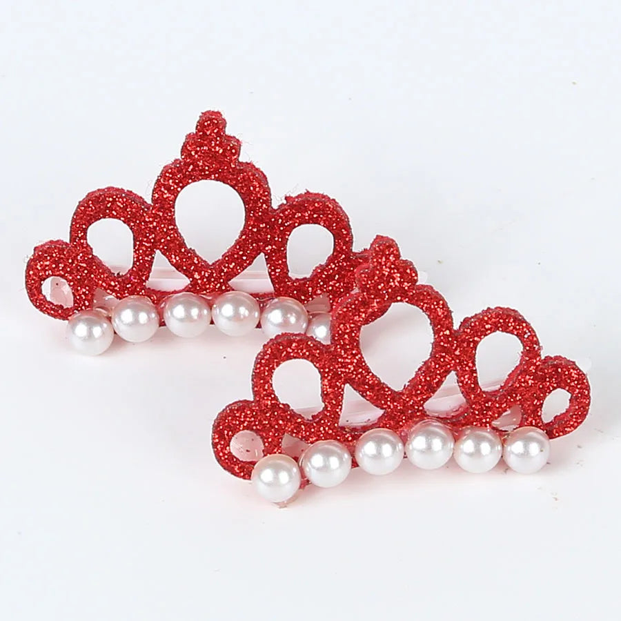 Luxury Pearl Crown Hair Clip - Designer Bow Accessory for Dogs & Cats