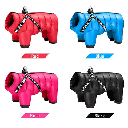 Waterproof Dog Jacket with Built-In Harness - Winter Coat for Small to Medium Dogs