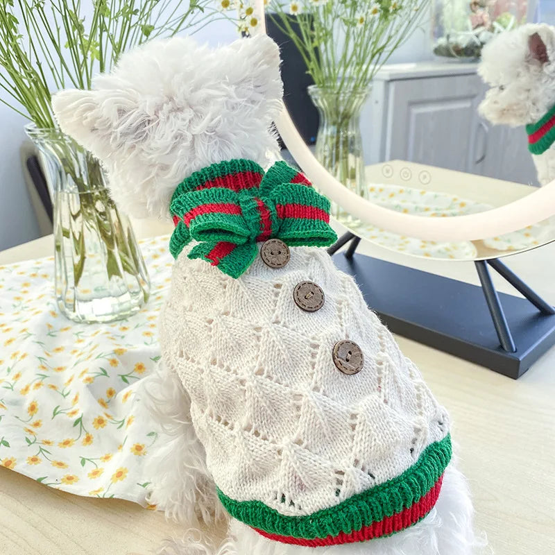 Floral Knit Sweater for Dogs & Cats
