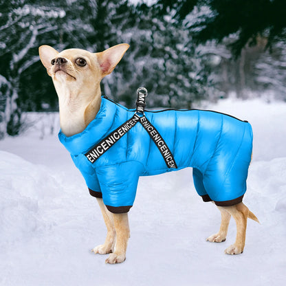 Waterproof Dog Jacket with Built-In Harness - Winter Coat for Small to Medium Dogs