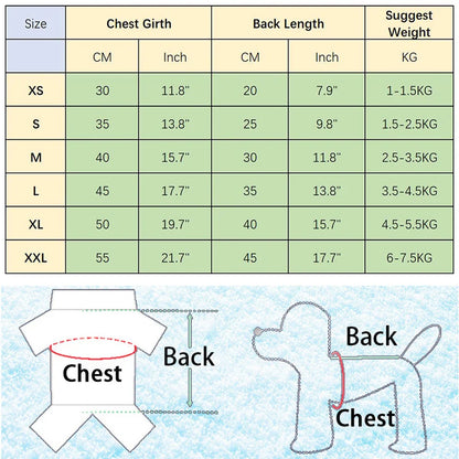 Sport Overalls Coat - 100% Cotton Warm Jumpsuit for Small Dogs