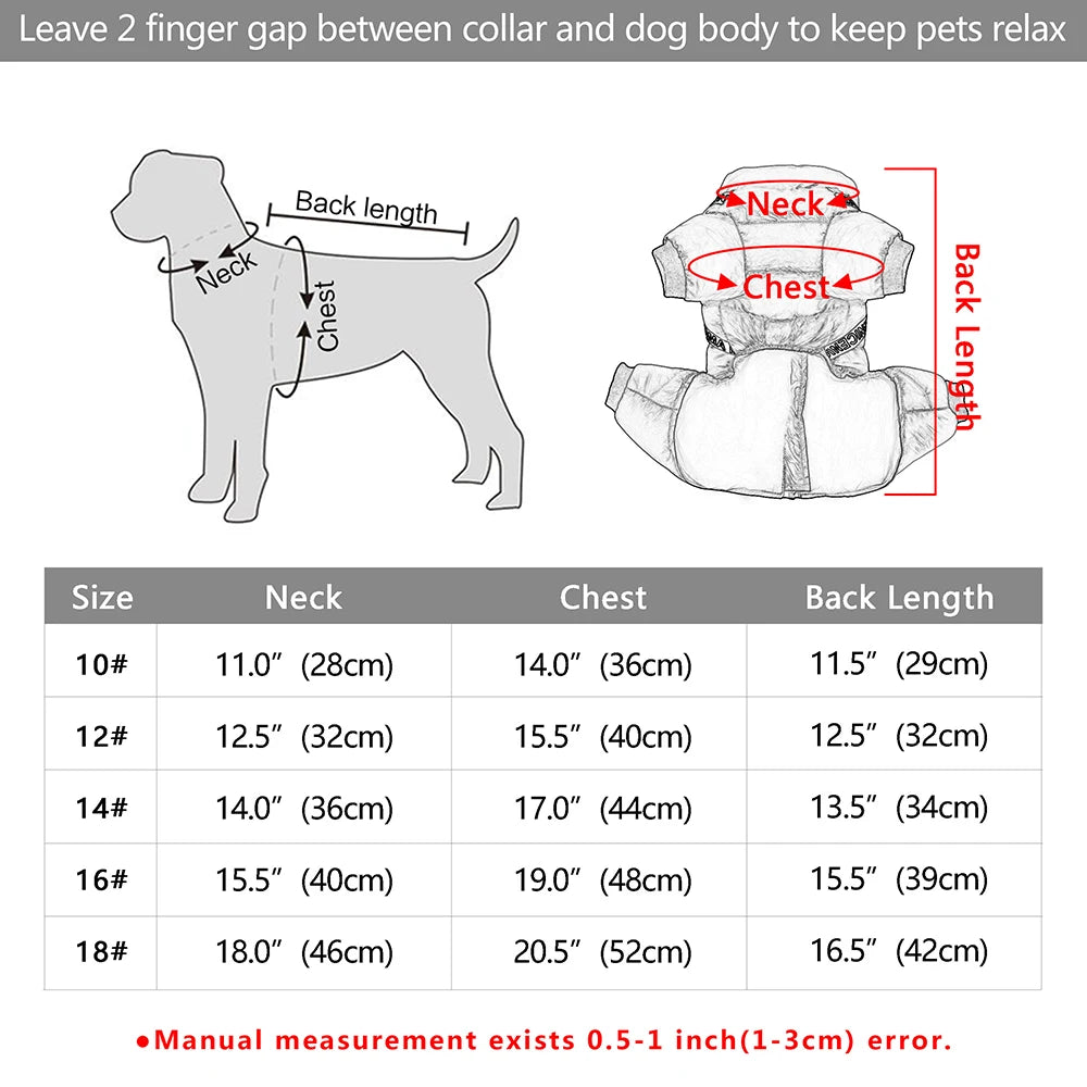 Waterproof Dog Jacket with Built-In Harness - Winter Coat for Small to Medium Dogs