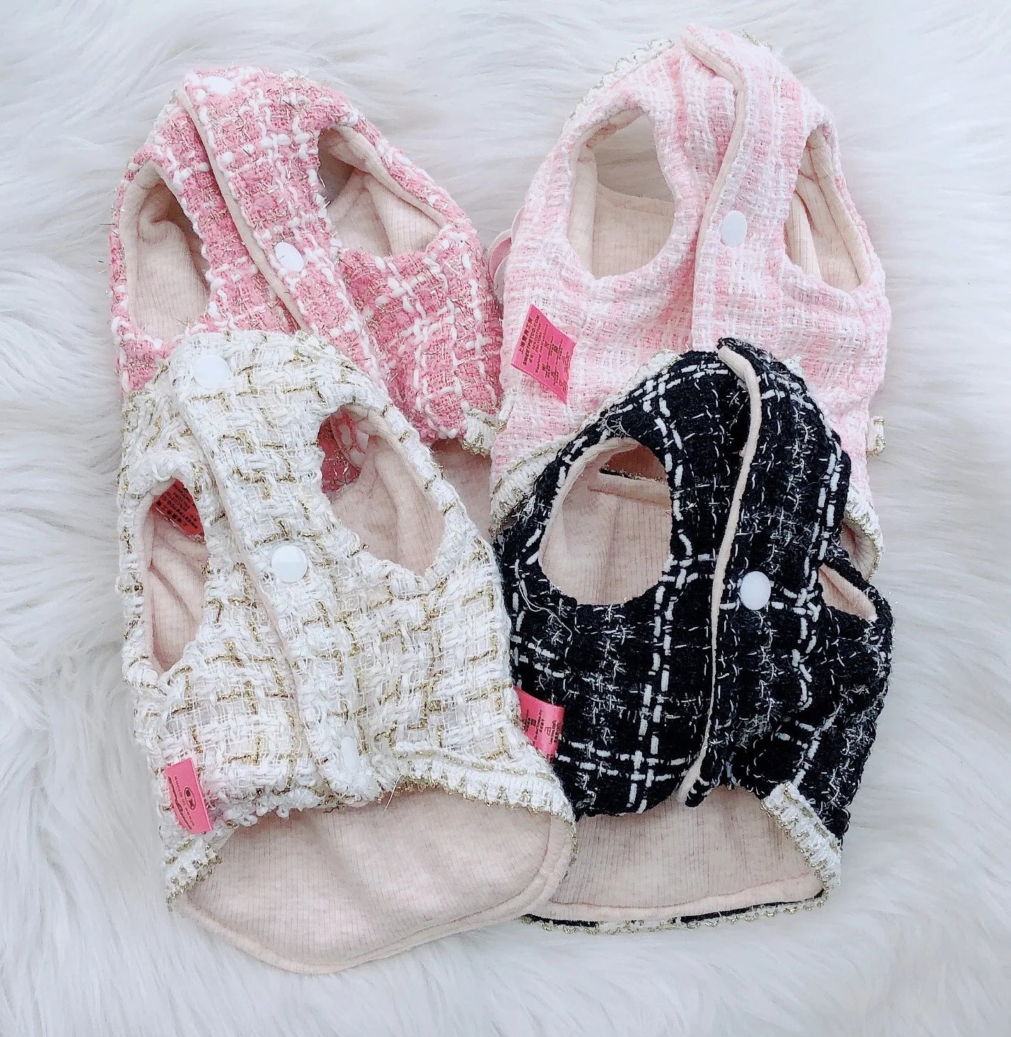 Classic Plaid Princess Dress Coat - 100% Cotton Designer Outfit for Small Dogs & Cats