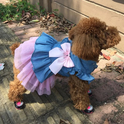Luxury Denim Cat Dress - Summer Skirt for Sphynx & Hairless Cats