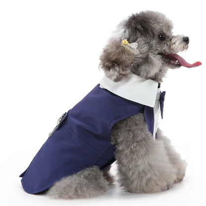 Luxurious Male Pet Costume for Small Dogs High Quality Puppy Dog Tailcoat Suit Dress Chihuahua Maltese mascotas Wedding Clothing
