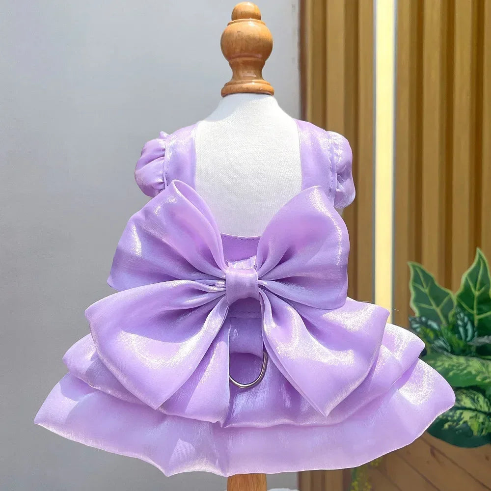 Luxury Bow Wedding Dress - Formal Gown for Sphynx Cats & Small Dogs