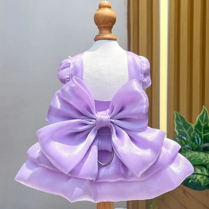 Luxury Bow Wedding Dress - Formal Gown for Sphynx Cats & Small Dogs