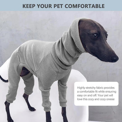 Luxury Turtleneck Pajama Onesie - Winter Overalls for Medium to Large Dogs