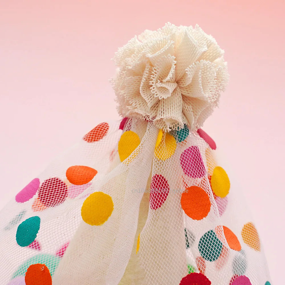 Luxury Birthday Collar & Bandana Set - Polka Dot Party Accessories for Dogs & Cats