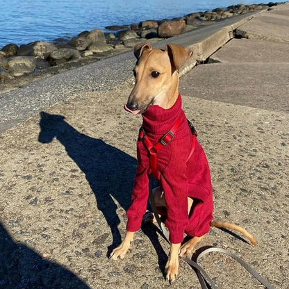 Luxury Turtleneck Pajama Onesie - Winter Overalls for Medium to Large Dogs