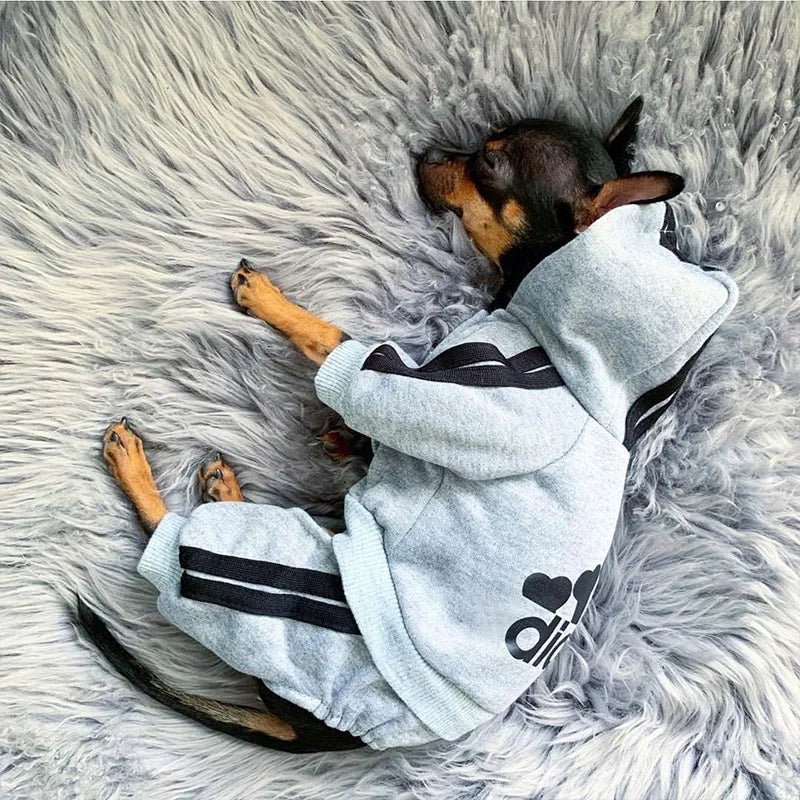 Sport Overalls Coat - 100% Cotton Warm Jumpsuit for Small Dogs