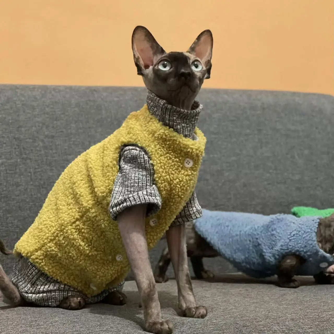 Luxury Lamb Wool Cat Vest - Premium Winter Jacket for Cats & Small Dogs