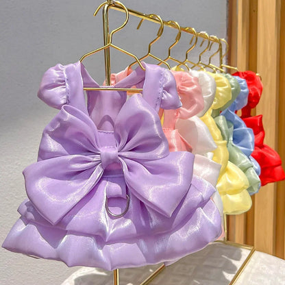 Luxury Bow Wedding Dress - Formal Gown for Sphynx Cats & Small Dogs