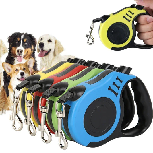 Luxury Retractable Dog Leash - Automatic 3M/5M Traction Rope for Small & Medium Dogs