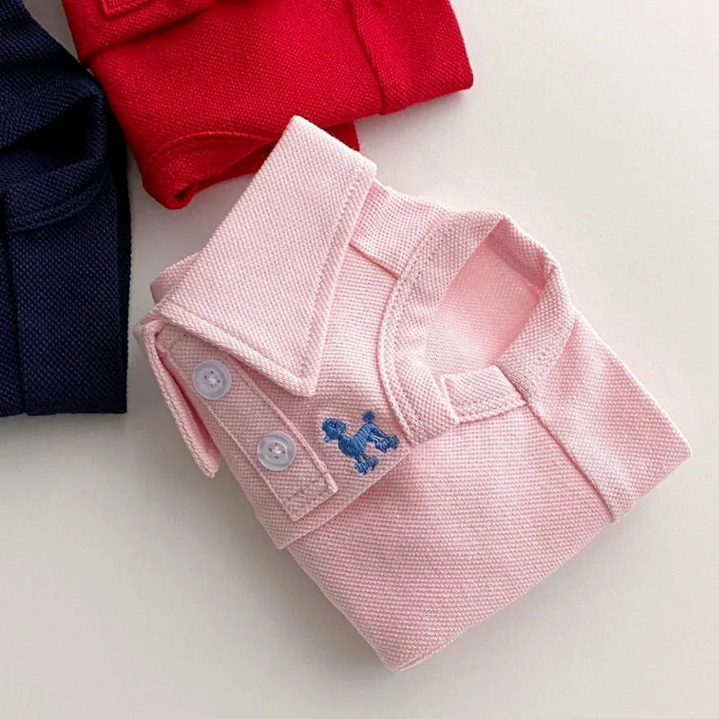 Luxury Striped Polo Shirt - Summer Cooling Vest for Small & Medium Dogs