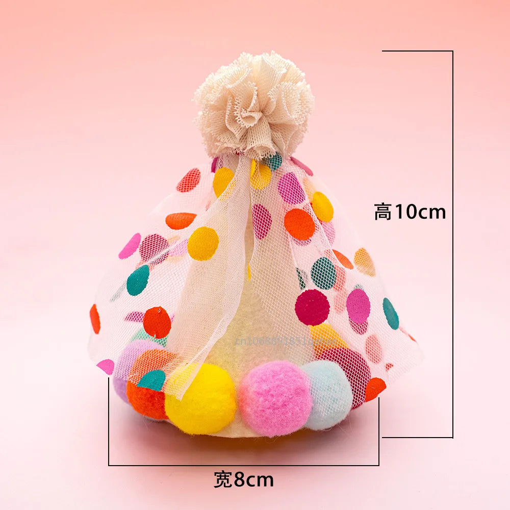 Luxury Birthday Collar & Bandana Set - Polka Dot Party Accessories for Dogs & Cats