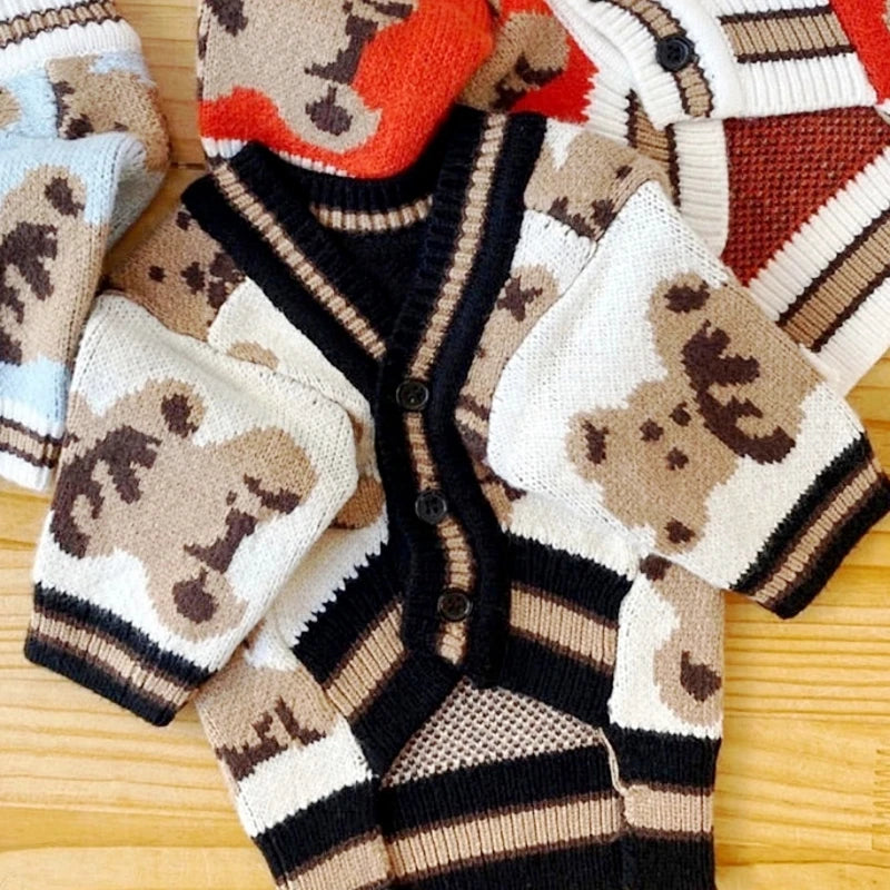 Luxury Striped Cardigan Sweater - Winter Warm Coat for Chihuahuas & Small Dogs