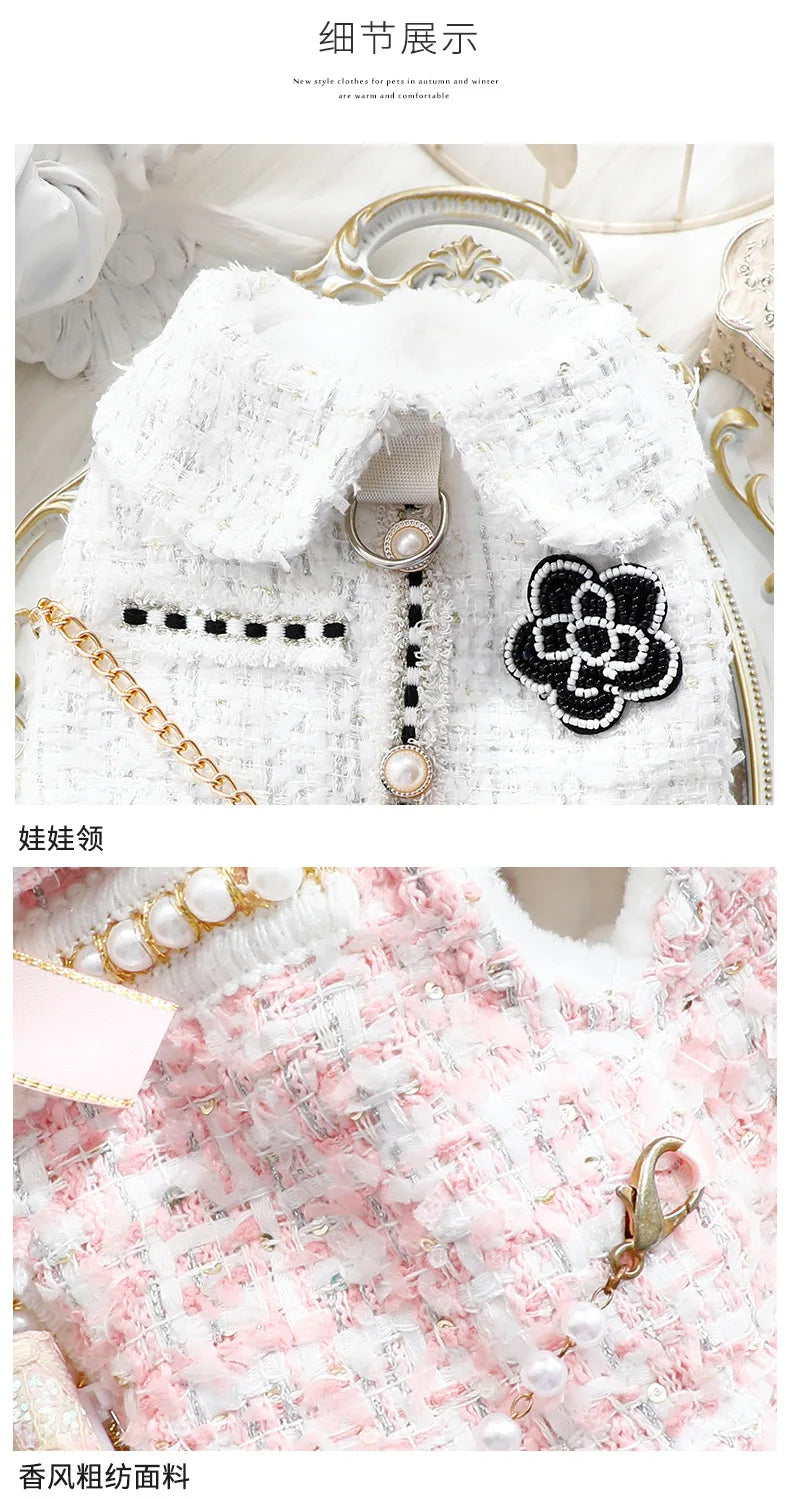 Pretty Princess Dress with Pearl Bowknot for Small Dogs & Cats