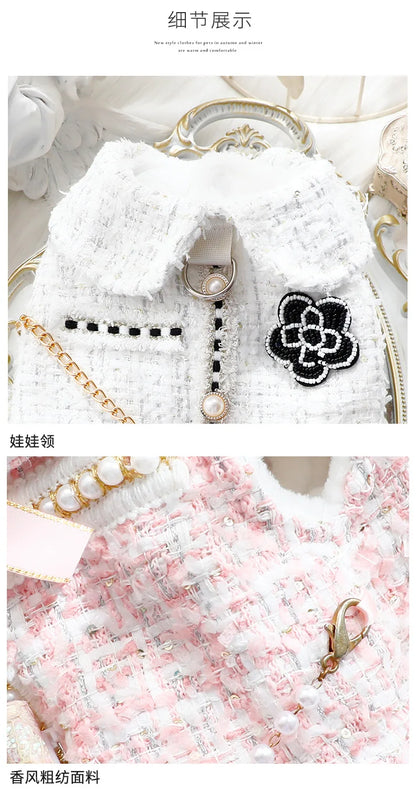 Pretty Princess Dress with Pearl Bowknot for Small Dogs & Cats