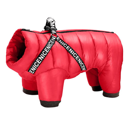 Waterproof Dog Jacket with Built-In Harness - Winter Coat for Small to Medium Dogs