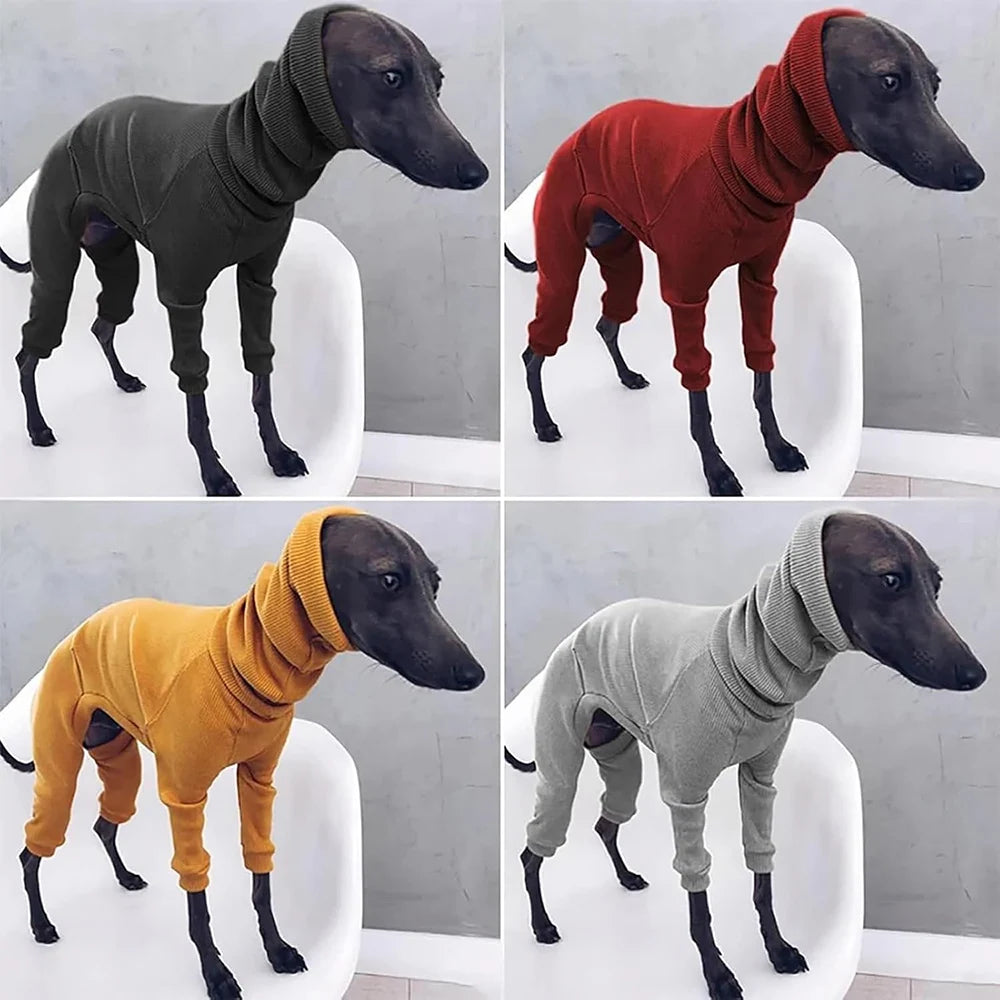 Luxury Turtleneck Pajama Onesie - Winter Overalls for Medium to Large Dogs