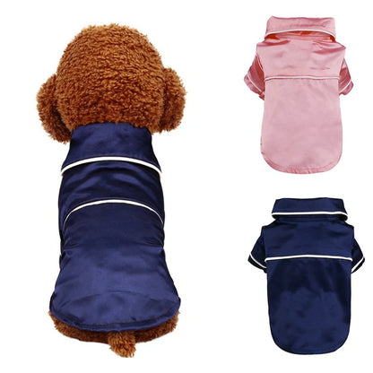 Luxury Silk-Touch Pajama Shirt - Premium Sleepwear for Small Dogs & Cats