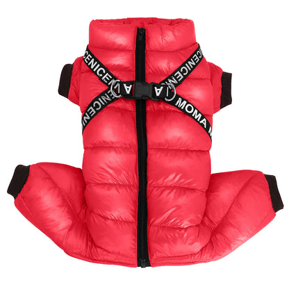 Waterproof Dog Jacket with Built-In Harness - Winter Coat for Small to Medium Dogs
