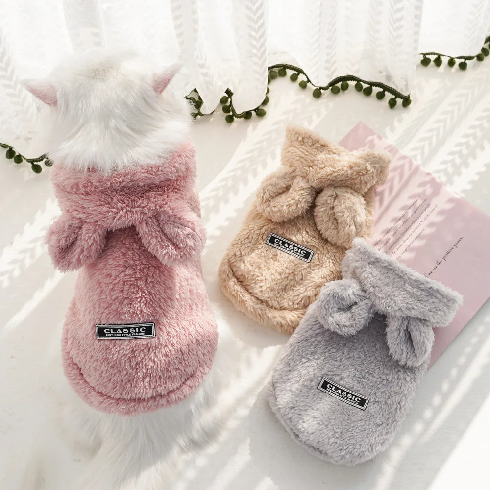 Luxury Pet Hoodie - Premium Winter Jacket for Cats & Small Dogs