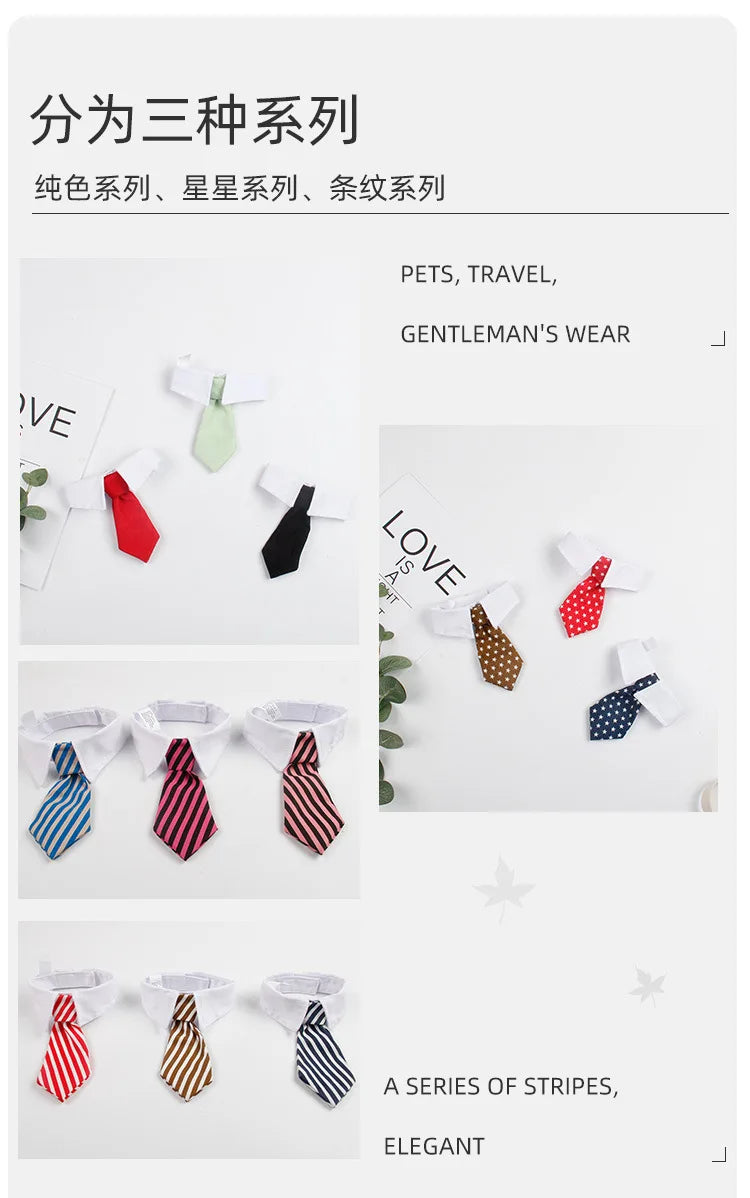 Luxury Formal Bow Tie Collar - Tuxedo Necktie for Dogs & Cats