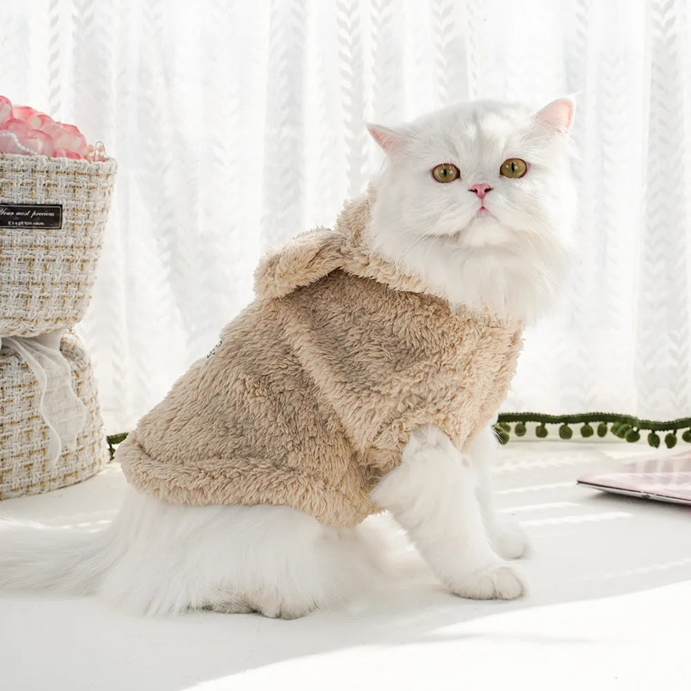 Luxury Pet Hoodie - Premium Winter Jacket for Cats & Small Dogs