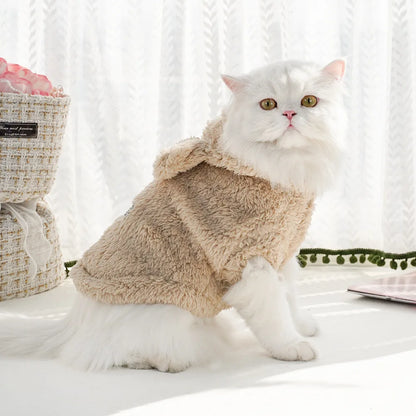 Luxury Pet Hoodie - Premium Winter Jacket for Cats & Small Dogs