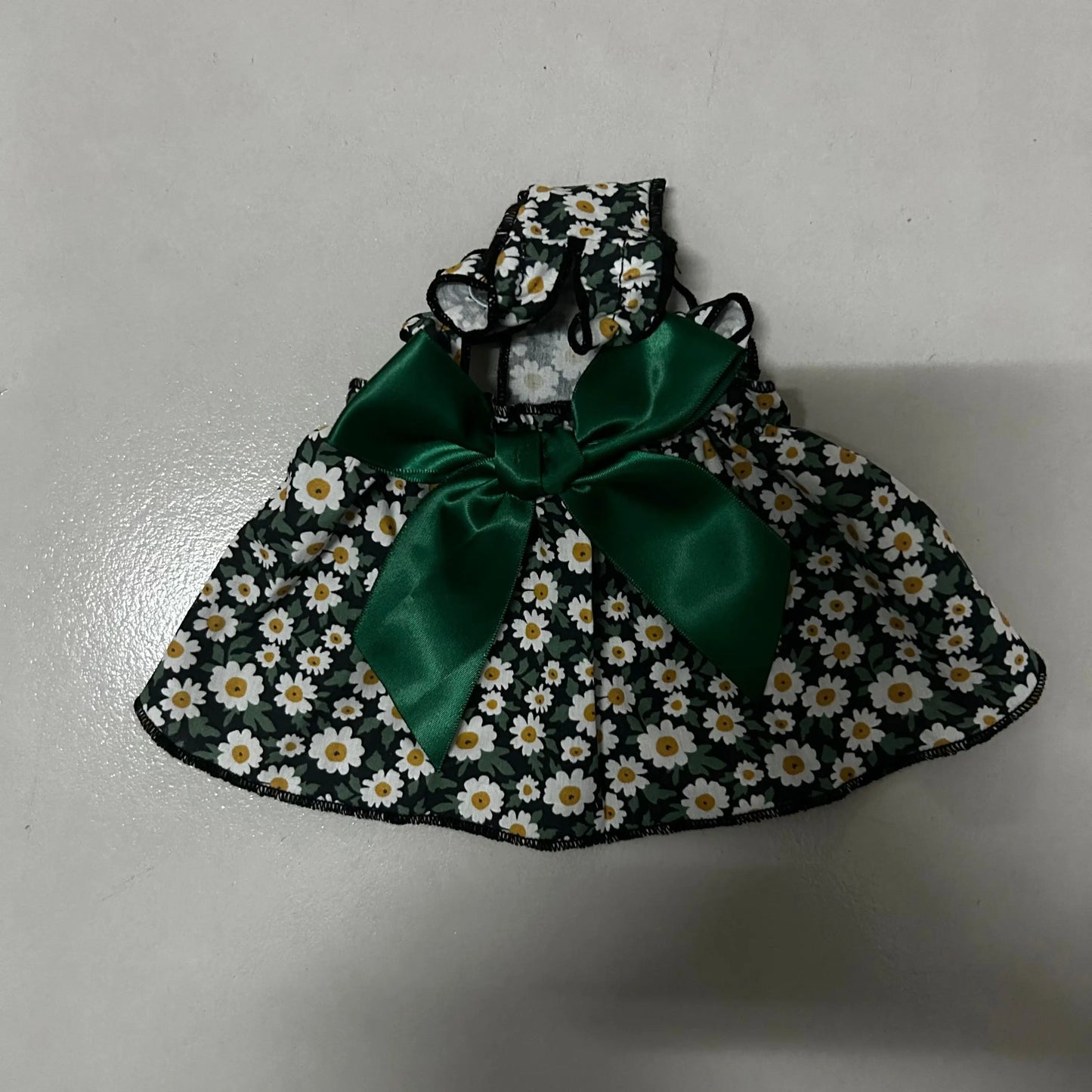 Elegant Cyan Floral Dress - Sleeveless Summer Princess Dress for Small Dogs & Cats