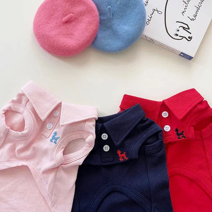 Luxury Striped Polo Shirt - Summer Cooling Vest for Small & Medium Dogs