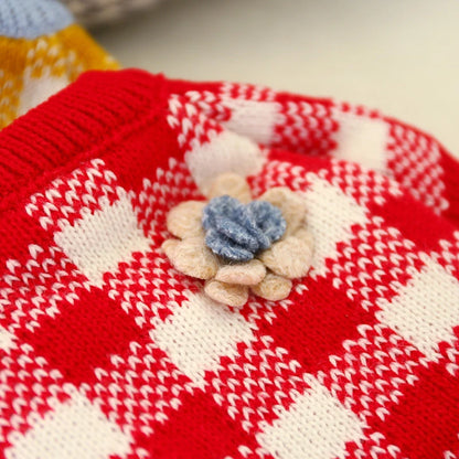 Floral Knit Sweater for Dogs & Cats
