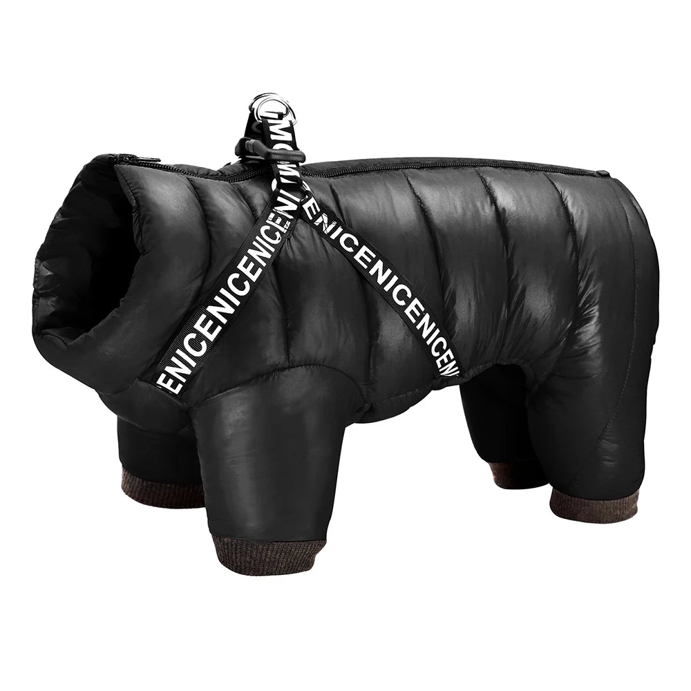 Waterproof Dog Jacket with Built-In Harness - Winter Coat for Small to Medium Dogs