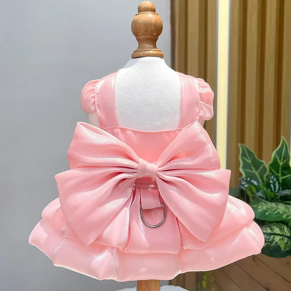 Luxury Bow Wedding Dress - Formal Gown for Sphynx Cats & Small Dogs
