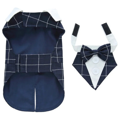 Luxurious Male Pet Costume for Small Dogs High Quality Puppy Dog Tailcoat Suit Dress Chihuahua Maltese mascotas Wedding Clothing