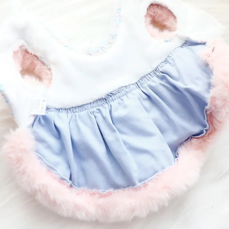 Luxury Princess Dress Coat - Warm Elegant Outfit for Small Dogs