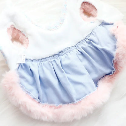 Luxury Princess Dress Coat - Warm Elegant Outfit for Small Dogs