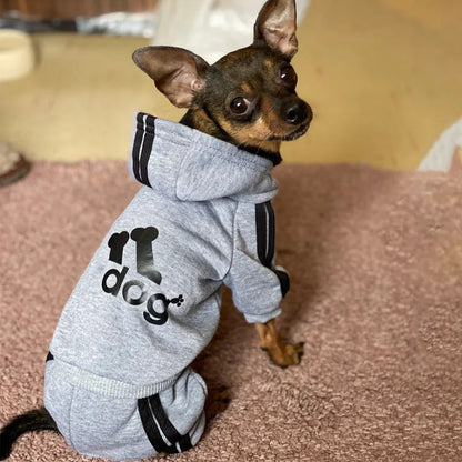 Sport Overalls Coat - 100% Cotton Warm Jumpsuit for Small Dogs