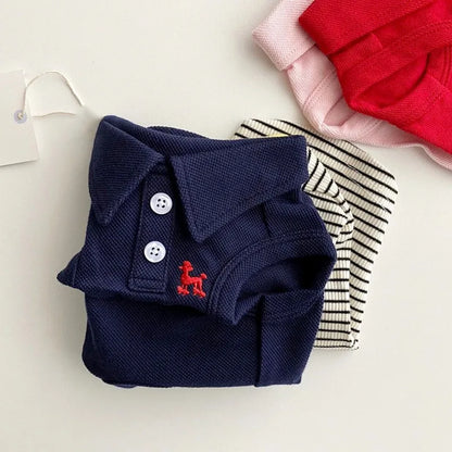 Luxury Striped Polo Shirt - Summer Cooling Vest for Small & Medium Dogs