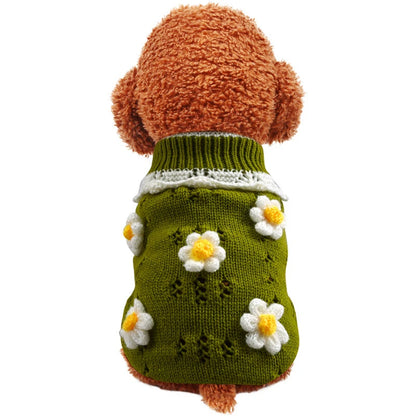 Floral Knit Sweater for Dogs & Cats