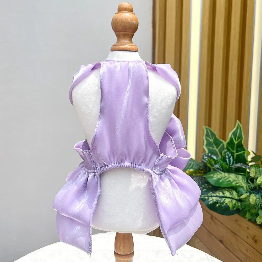 Luxury Bow Wedding Dress - Formal Gown for Sphynx Cats & Small Dogs