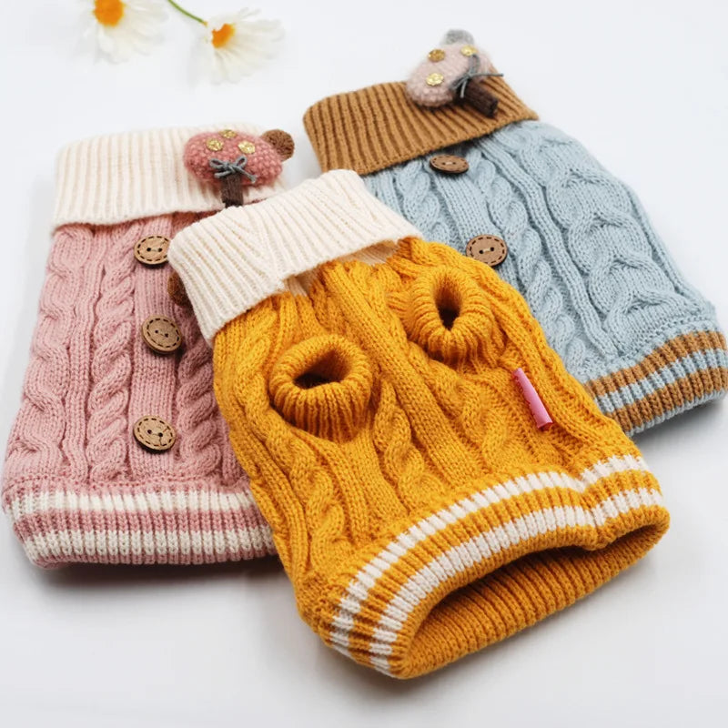 Floral Knit Sweater for Dogs & Cats