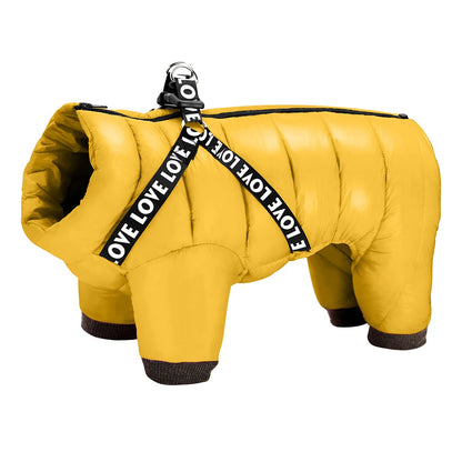 Waterproof Dog Jacket with Built-In Harness - Winter Coat for Small to Medium Dogs