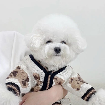Luxury Striped Cardigan Sweater - Winter Warm Coat for Chihuahuas & Small Dogs
