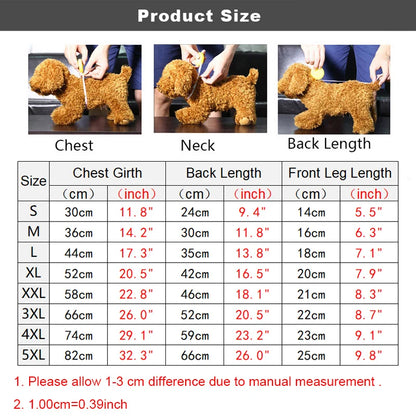 Luxury Turtleneck Pajama Onesie - Winter Overalls for Medium to Large Dogs