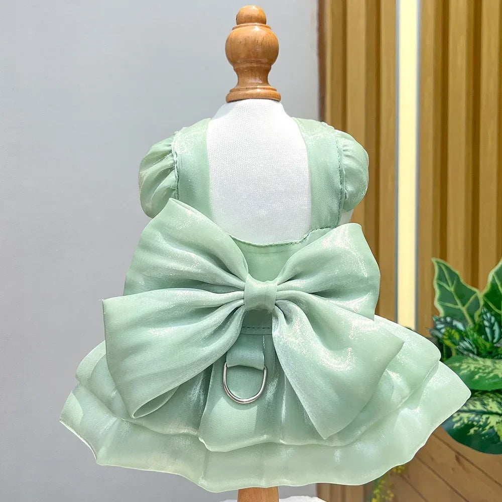 Luxury Bow Wedding Dress - Formal Gown for Sphynx Cats & Small Dogs