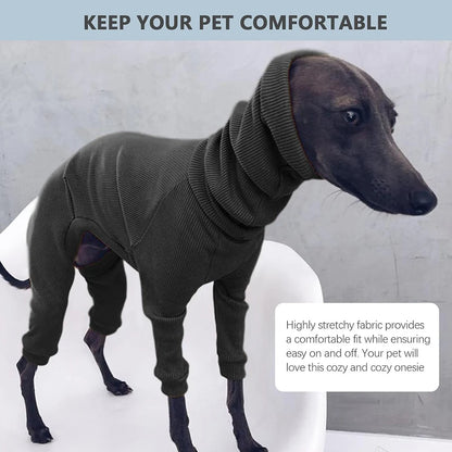 Luxury Turtleneck Pajama Onesie - Winter Overalls for Medium to Large Dogs